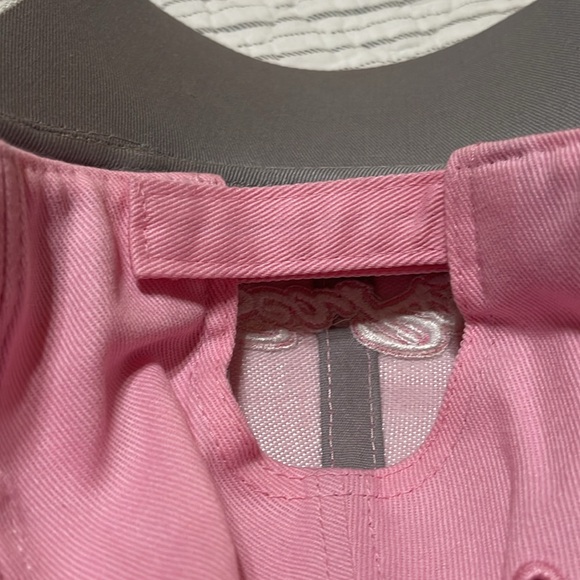 Pink and White Embroidered Sea Ray Baseball Hat Cap - Picture 7 of 7